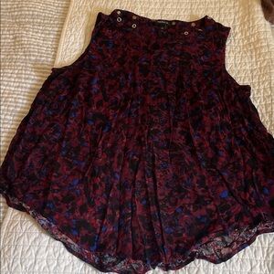 Torrid Red and Blue Abstract Sleeveless Top